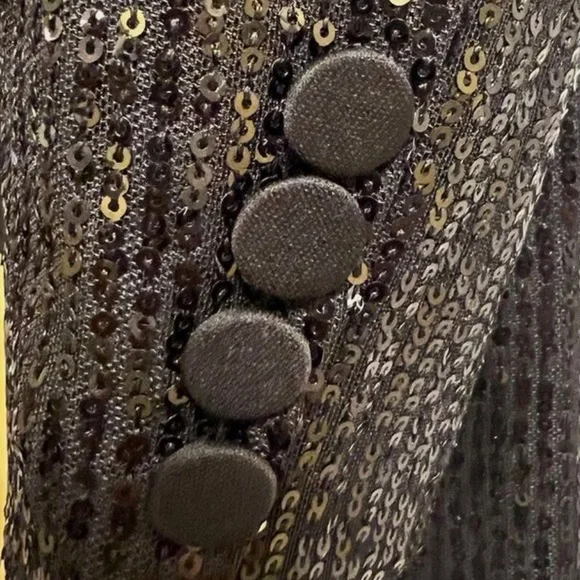 Philosophy Black Sequin Blazer Jacket Size Small NWT - Picture 8 of 15
